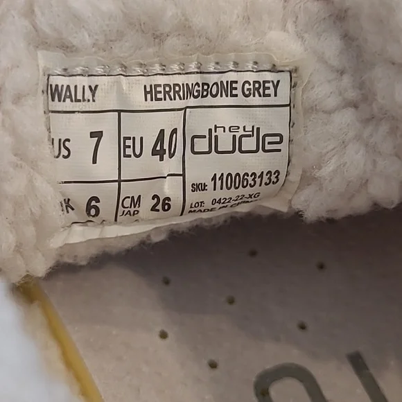 Hey Dude Wally Herringbone Canvas Loafer Chukka-Style Slide/ Slip On - Picture 4 of 17